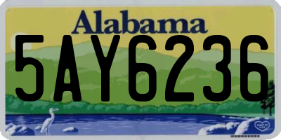 AL license plate 5AY6236