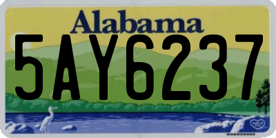 AL license plate 5AY6237