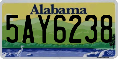 AL license plate 5AY6238