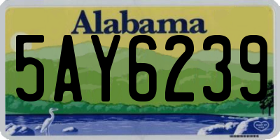 AL license plate 5AY6239