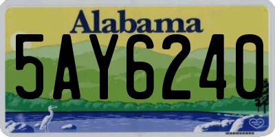 AL license plate 5AY6240
