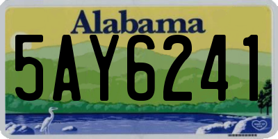 AL license plate 5AY6241