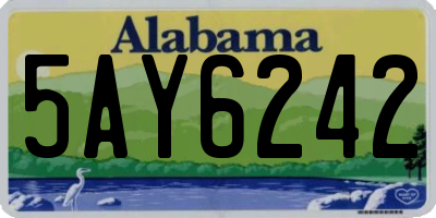 AL license plate 5AY6242