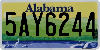 AL license plate 5AY6244