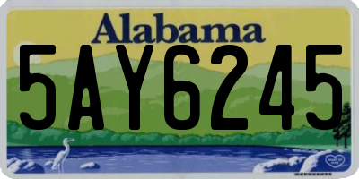AL license plate 5AY6245