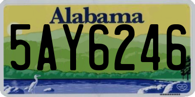 AL license plate 5AY6246