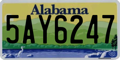 AL license plate 5AY6247