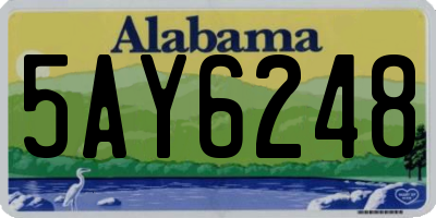 AL license plate 5AY6248