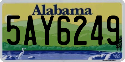 AL license plate 5AY6249