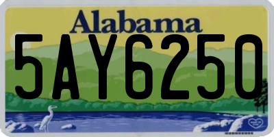AL license plate 5AY6250