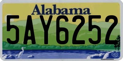 AL license plate 5AY6252