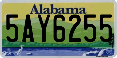 AL license plate 5AY6255