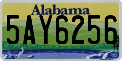 AL license plate 5AY6256