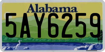 AL license plate 5AY6259
