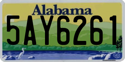 AL license plate 5AY6261