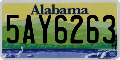 AL license plate 5AY6263