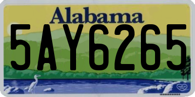 AL license plate 5AY6265