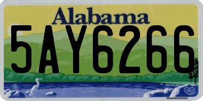 AL license plate 5AY6266