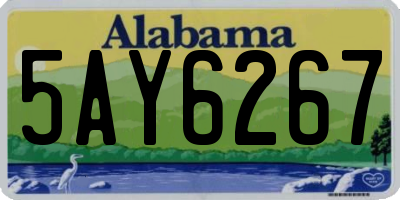 AL license plate 5AY6267