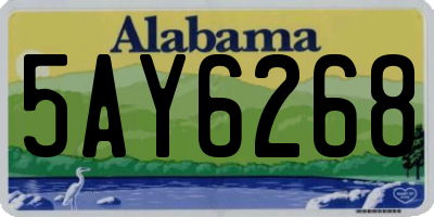 AL license plate 5AY6268