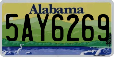 AL license plate 5AY6269
