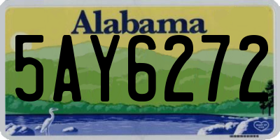 AL license plate 5AY6272