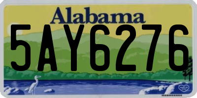 AL license plate 5AY6276