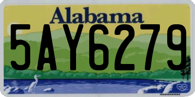 AL license plate 5AY6279