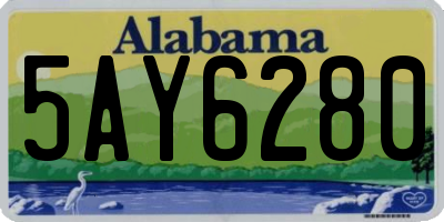 AL license plate 5AY6280