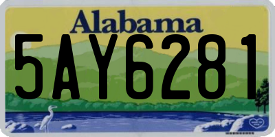 AL license plate 5AY6281