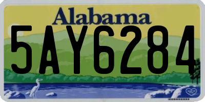 AL license plate 5AY6284