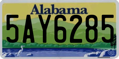 AL license plate 5AY6285