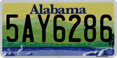 AL license plate 5AY6286