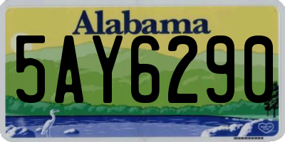 AL license plate 5AY6290