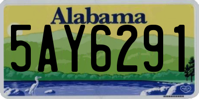 AL license plate 5AY6291