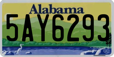 AL license plate 5AY6293