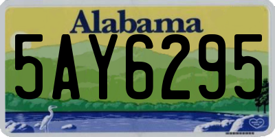 AL license plate 5AY6295