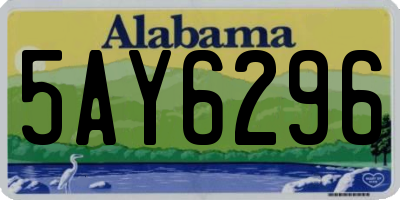 AL license plate 5AY6296