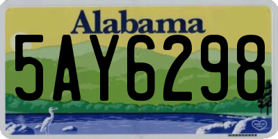 AL license plate 5AY6298