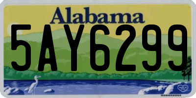 AL license plate 5AY6299