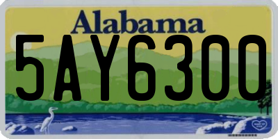 AL license plate 5AY6300
