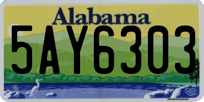 AL license plate 5AY6303