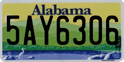 AL license plate 5AY6306