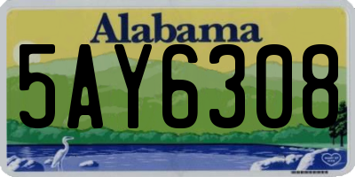 AL license plate 5AY6308
