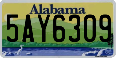 AL license plate 5AY6309
