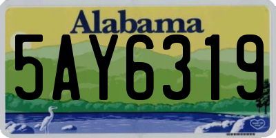 AL license plate 5AY6319
