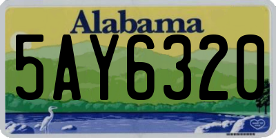 AL license plate 5AY6320