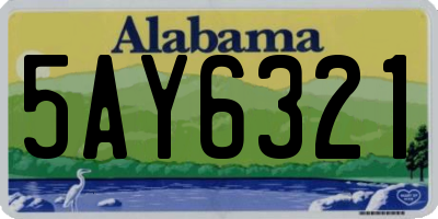 AL license plate 5AY6321
