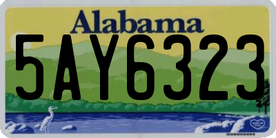 AL license plate 5AY6323