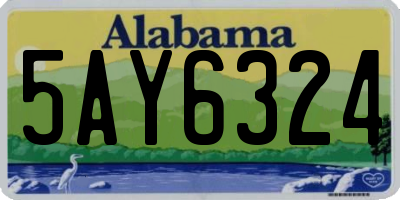 AL license plate 5AY6324